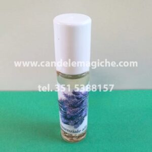 flaconcino di olio essenziale di lavanda