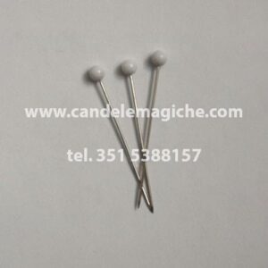 spilloni con capocchia bianca