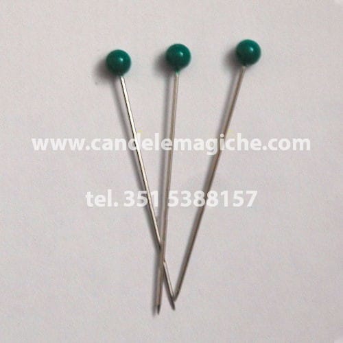 spilloni con capocchia verde