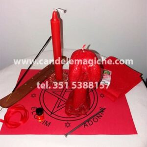 kit per il legame di sesso con la candela pene-vagina rossa