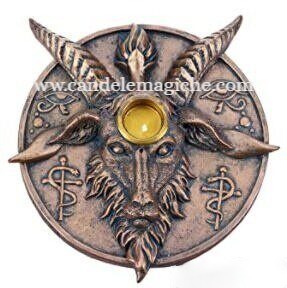 Baphomet portacandela e porta incenso