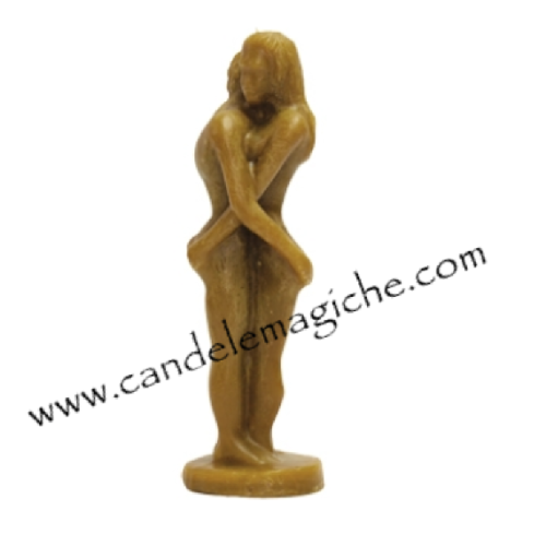 Candela Statuetta degli Amanti Abbracciati in Cera D'Api