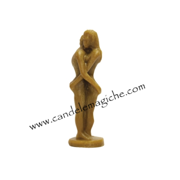 Candela Statuetta degli Amanti Abbracciati in Cera D'Api - immagine 3