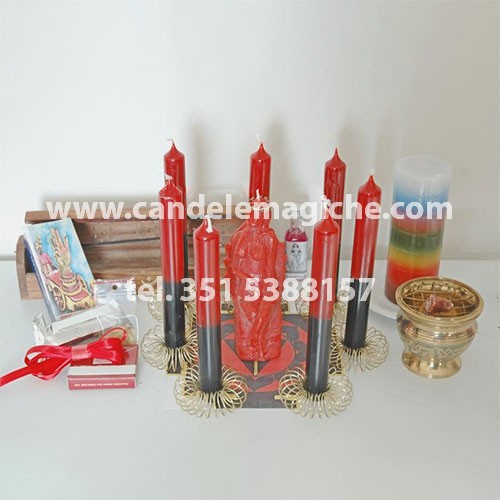 kit candele e accessori per effettuare l'incantesimo del desiderio sessuale