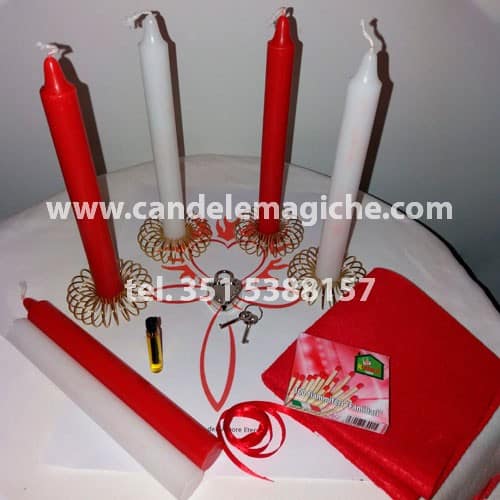 kit per svolgere il rituale magico del lucchetto
