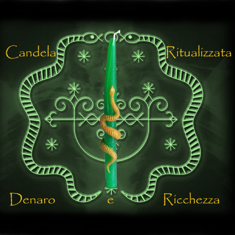 Candela Ritualizzata Voodoo – Denaro e Ricchezza